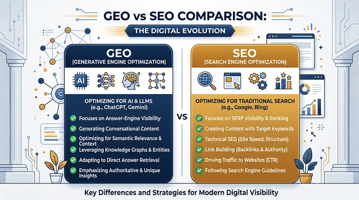 GEO vs SEO comparativa